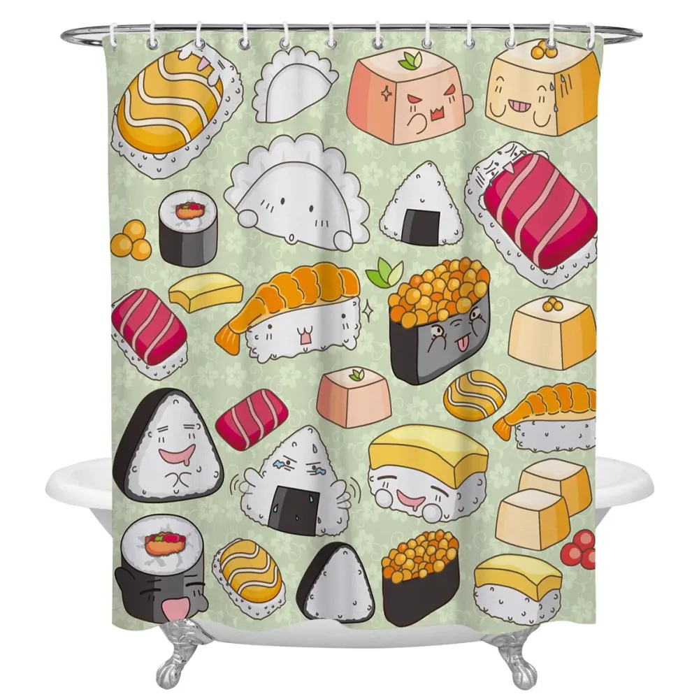 Cortina de Ducha Sushi Cartoon (6 Tamaños) My Japanese Home