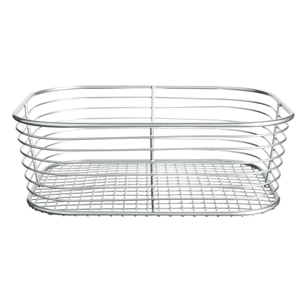 CESTA ORGANIZADORA PEQUEÑ DE METAL PARA EL BAÑO - PLATEADO Ninguno