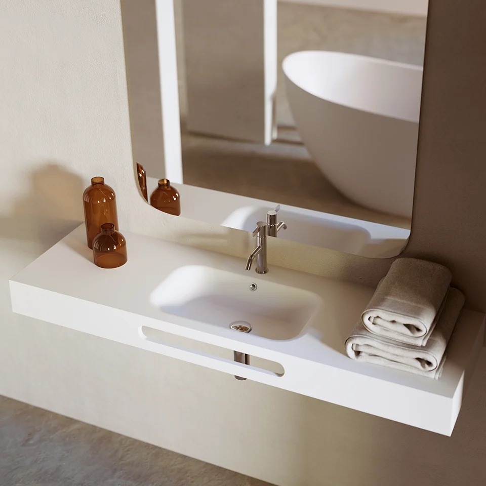 Lavabo HEBE Centrado de un Seno | OhMyShower