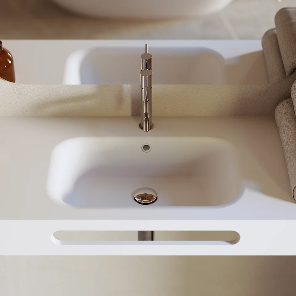 Lavabo HEBE Centrado de un Seno | OhMyShower
