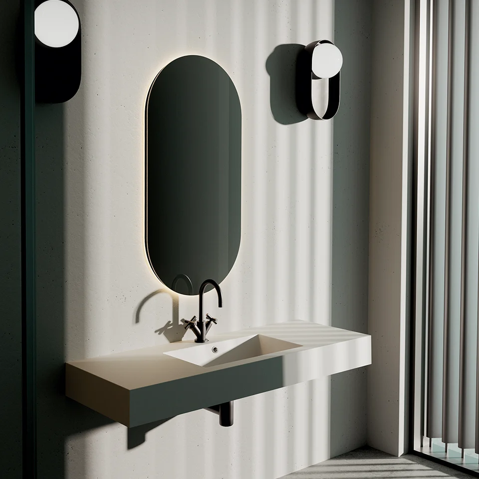 Lavabo Integrado ARIA, Centrado | OhMyShower