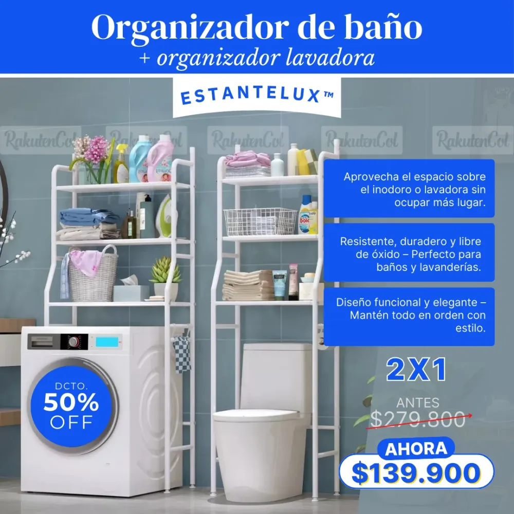 Organizador de Baño + Organizador de Lavadora