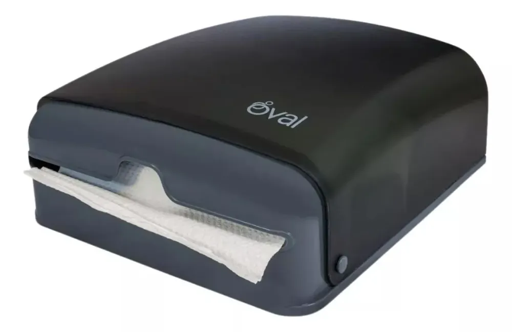 Dispensador Toalla Interdoblada Oval Humo Largo