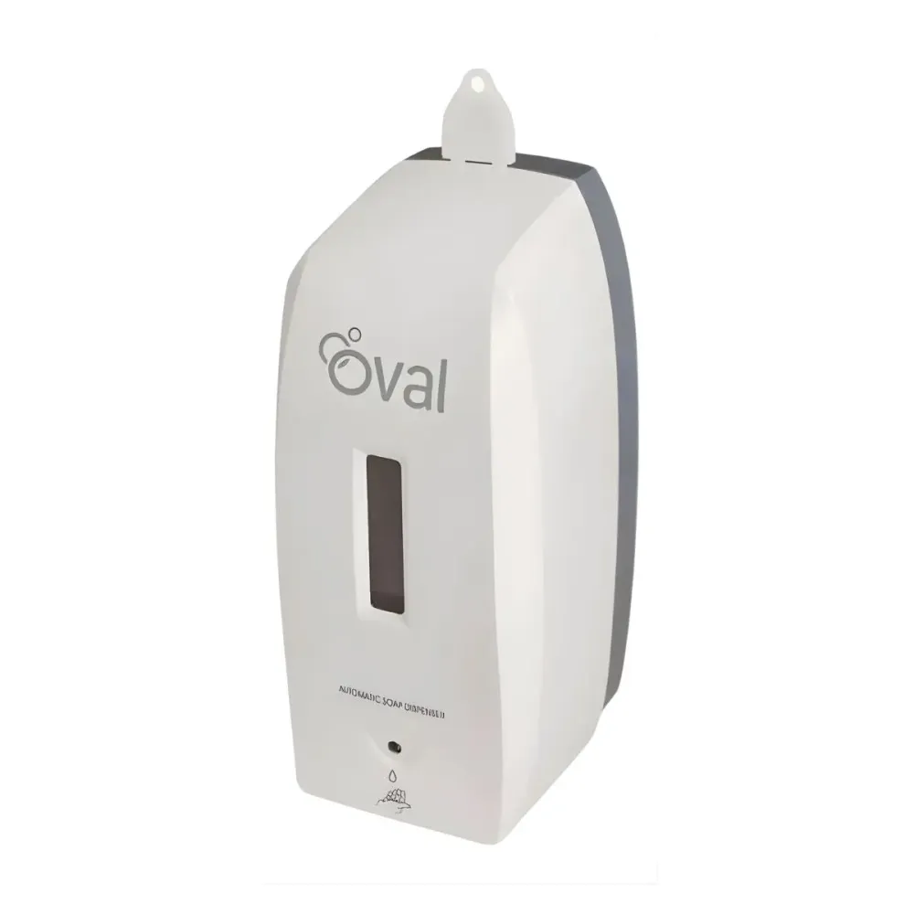 Jabonera Automatica Dispensadora Oval 500ml Blanco Gris