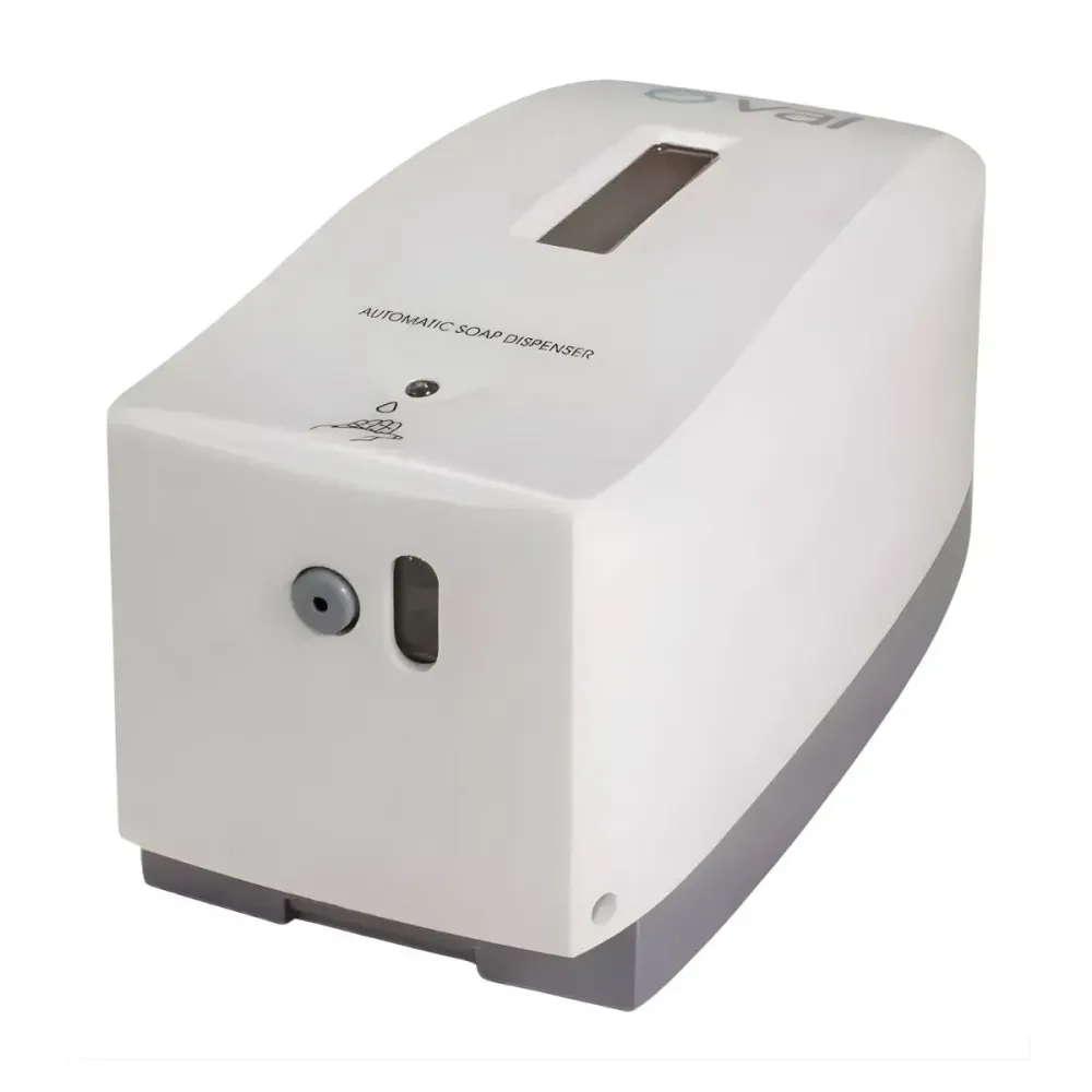 Jabonera Automatica Dispensadora Oval 500ml Blanco Gris