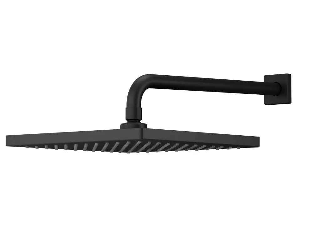Conjunto Cabezal Cuadrado Negro con Tubo Pfister