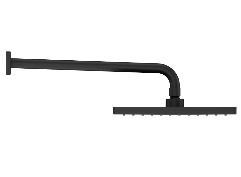 Conjunto Cabezal Cuadrado Negro con Tubo Pfister