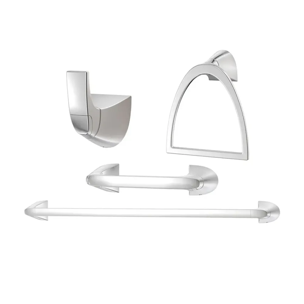 Set de Accesorios de Baño Karci Cromo Pulido – Barra, Aro y Portapapel Pfister Perú