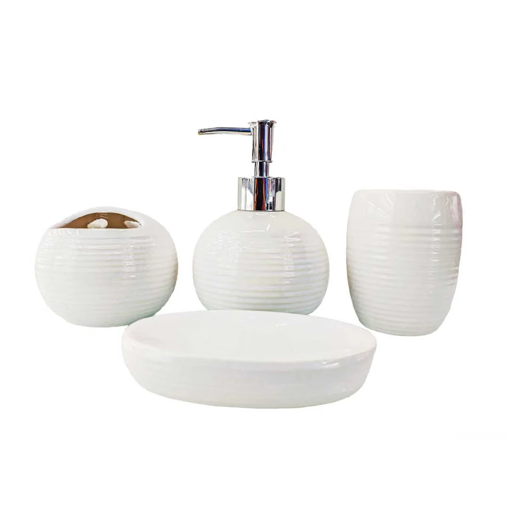 Set x4 Accesorios de Baño Blanco Pia Copello Store
