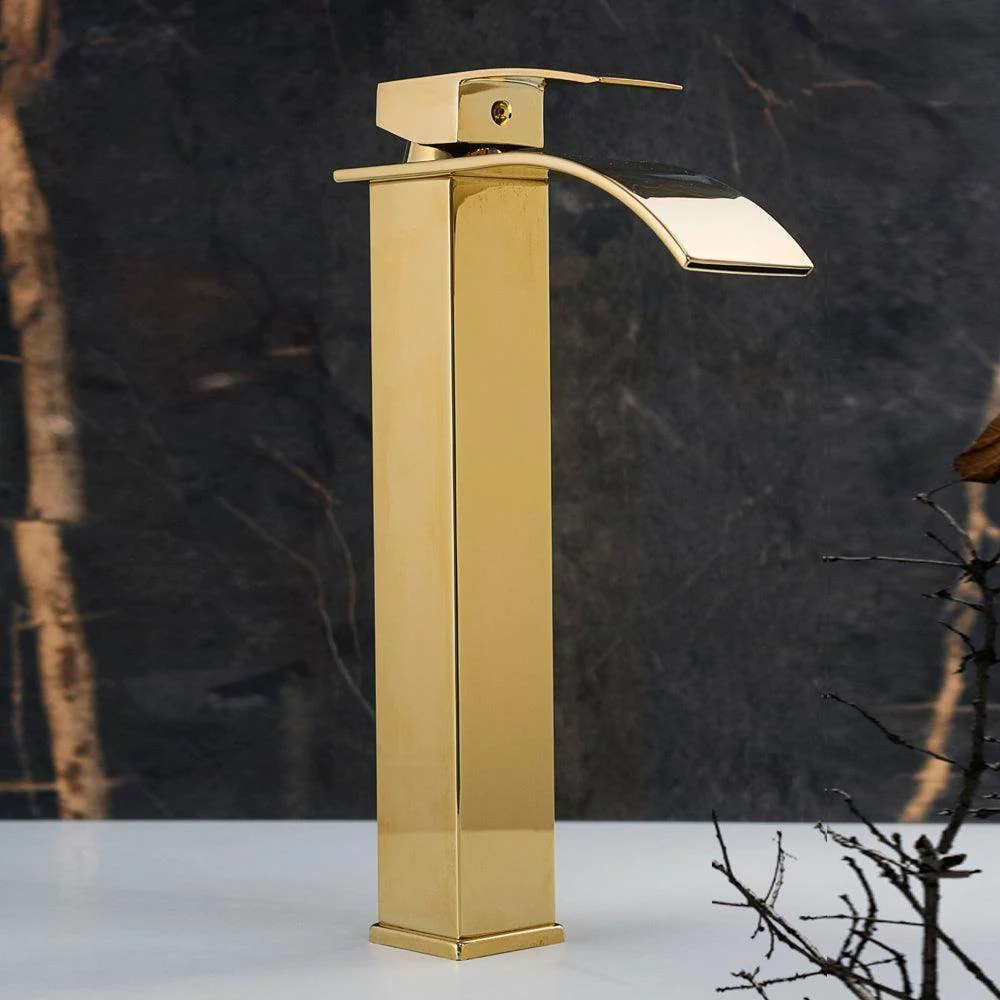 Grifo de Lavabo Dorado Alto Pinturas y Tarimas Ideas