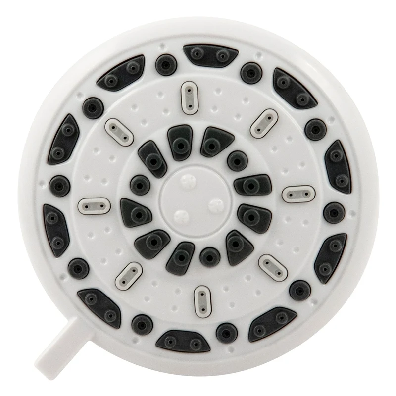 Cabezal de ducha fijo de 3 chorros Serene de 3,5" en color blanco Waxman Consumer Group 8333500 PlumbCraft