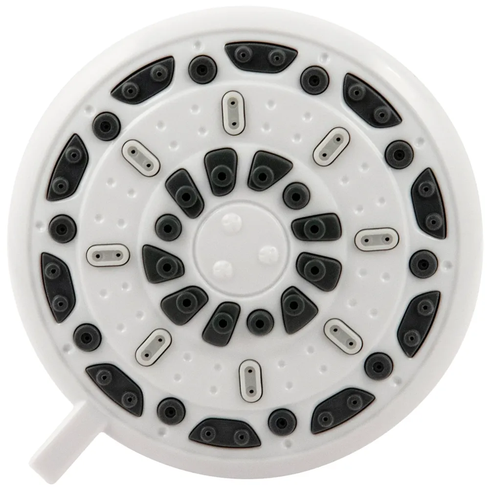 Cabezal de ducha fijo de 3 chorros Serene de 3,5" en color blanco Waxman Consumer Group 8333500 PlumbCraft
