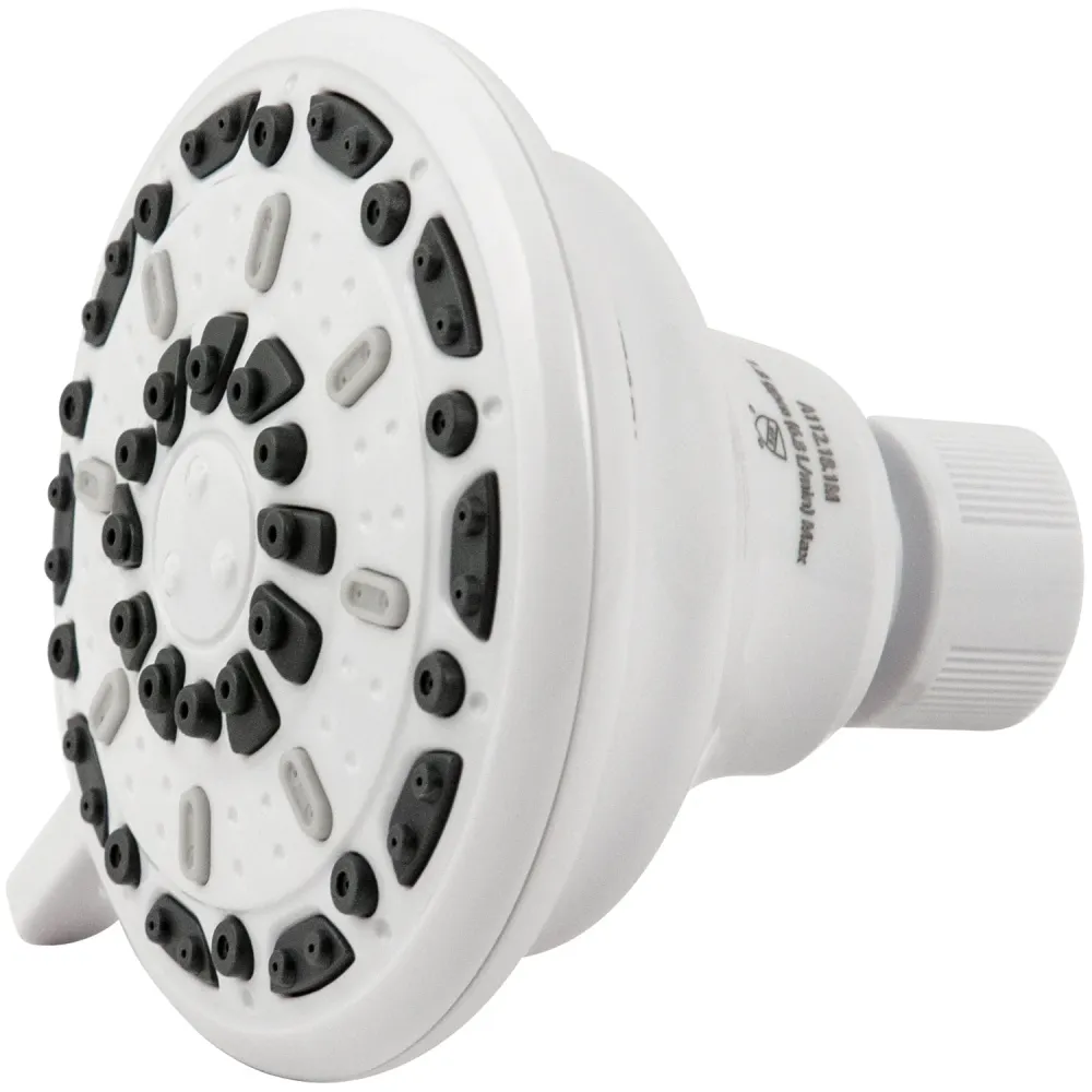 Cabezal de ducha fijo de 3 chorros Serene de 3,5" en color blanco Waxman Consumer Group 8333500 PlumbCraft