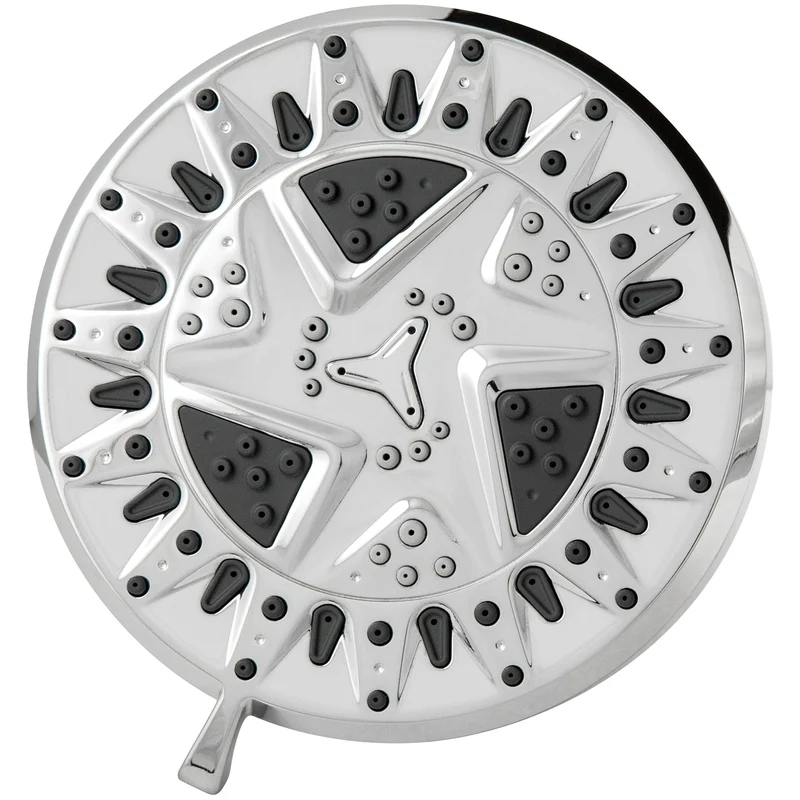 Cabezal de ducha fijo de 6 chorros Spamassage cromado Waxman Consumer Group 8264201 de 4,25" PlumbCraft
