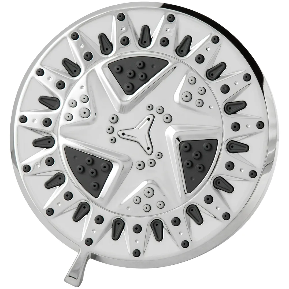 Cabezal de ducha fijo de 6 chorros Spamassage cromado Waxman Consumer Group 8264201 de 4,25" PlumbCraft