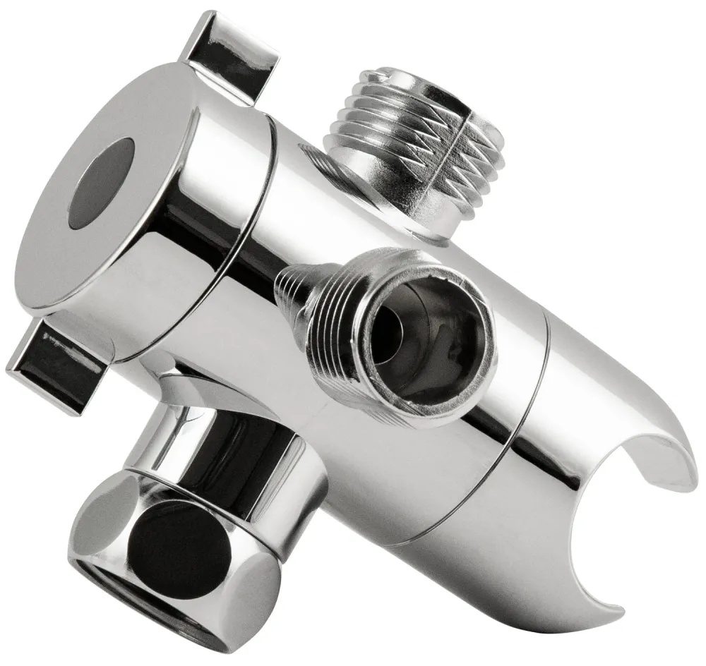 Cabezales de ducha fijos y de mano de doble chorro Serene Premium de 3/6" en cromo Waxman Consumer Group 8336521 PlumbCraft