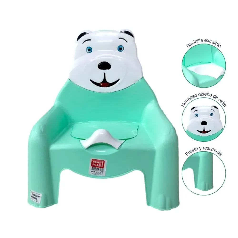 Bacin Silla Oso 5692 Praktiplas Menta