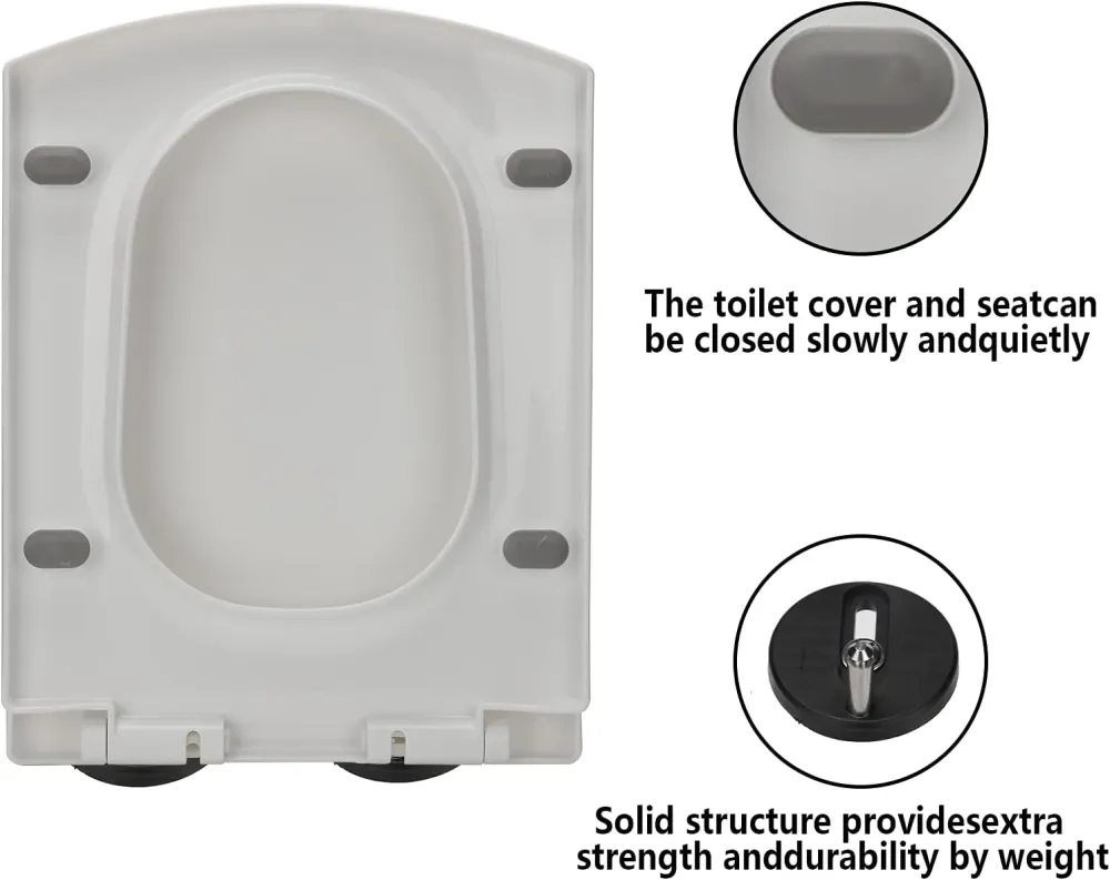 Asiento de inodoro cuadrado, universal grueso para el hogar Quierox - Tienda Online