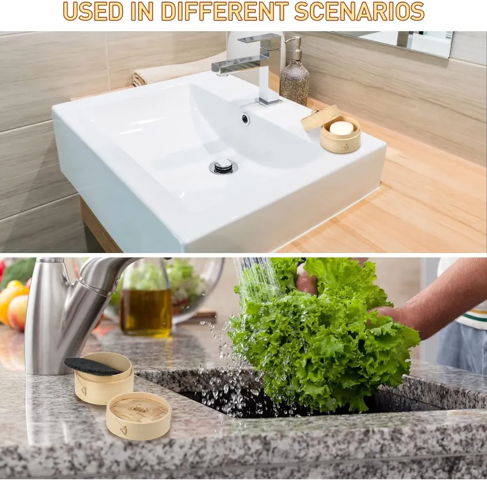 Chengu Soporte de barra de jabón de bambú natural con tapa, para drenaje Quierox - Tienda Online