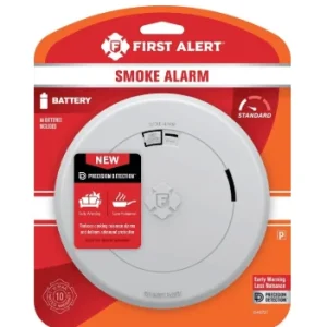 Detector de humo fotoeléctrico de perfil delgado, alimentado por baterí AA Quierox - Tienda Online