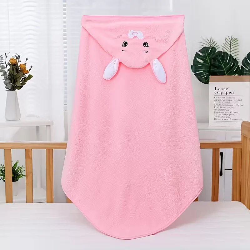SHEIN Toalla de Baño con Capucha de Forro Polar Coral Ultra Quierox - Tienda Online