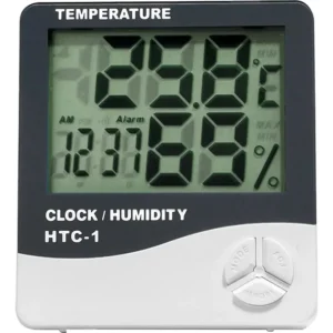 Termohigrómetro Digital Con Reloj Para Interior Quierox - Tienda Online