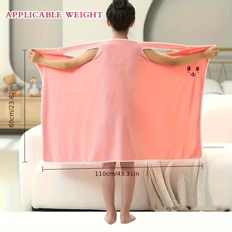 Toalla con Orejas de Conejito Adorable - Toalla Pequeñ de 60*110 - Fácil de Poner y Quitar Quierox - Tienda Online