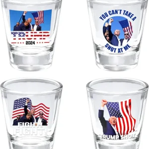 Vaso de chupito Trump de 45 ml - 2024 - (4 piezas) Quierox - Tienda Online