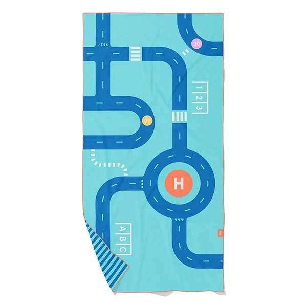 Toalla Playa Juego Carreteras M 140x70cm QUUT