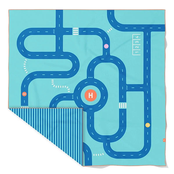 Toalla Playa Juego Carreteras XL 180x180cm QUUT