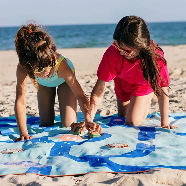 Toalla Playa Juego Carreteras XL 180x180cm QUUT