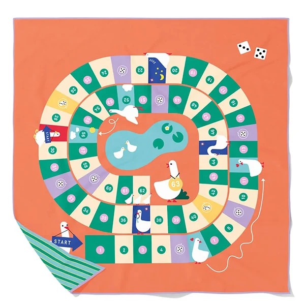 Toalla Playa Juego De La Oca XL 180x180cm QUUT