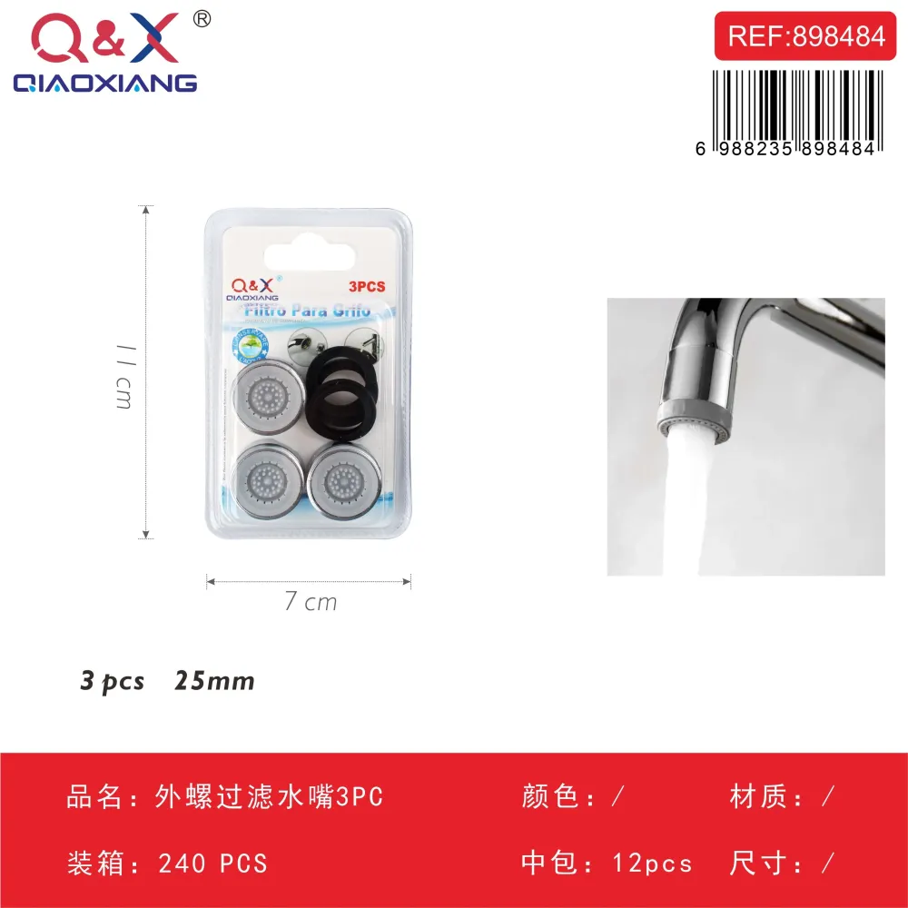 Aireador con filtro rosca externa 3 unidades Q&X