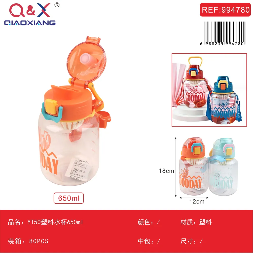 Botella plástica para agua 650 ml modelo YT50 Q&X