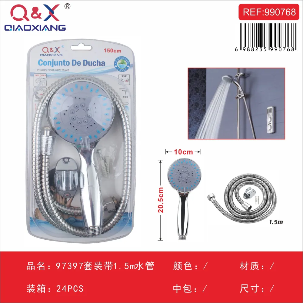 Set de ducha con manguera de 1,5 m (modelo 97397) Q&X