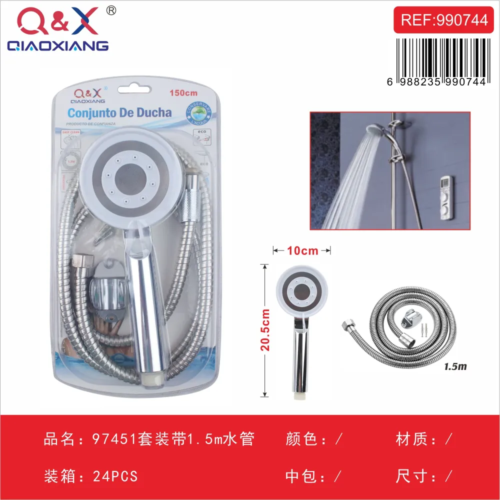 Set de ducha con manguera de 1,5 m (modelo 97451) Q&X