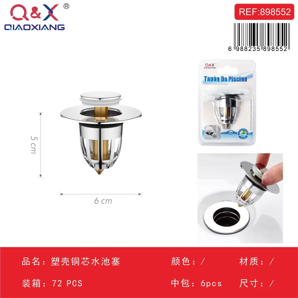 Tapón de fregadero carcasa plástica con núcleo de cobre Q&X