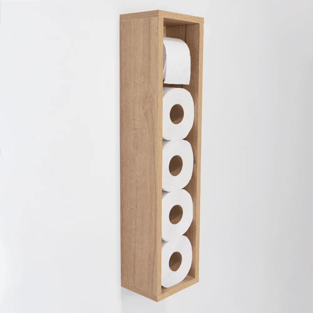 Organizador de Papel Balí, Beige, con almacenamiento para cuatro rollos X2 Unidades Reflekta X2