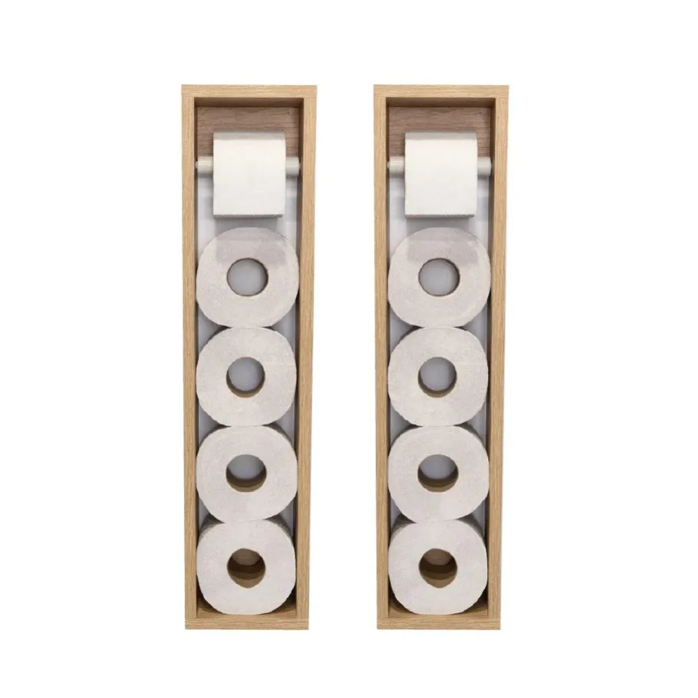 Organizador de Papel Balí, Beige, con almacenamiento para cuatro rollos X2 Unidades Reflekta X2