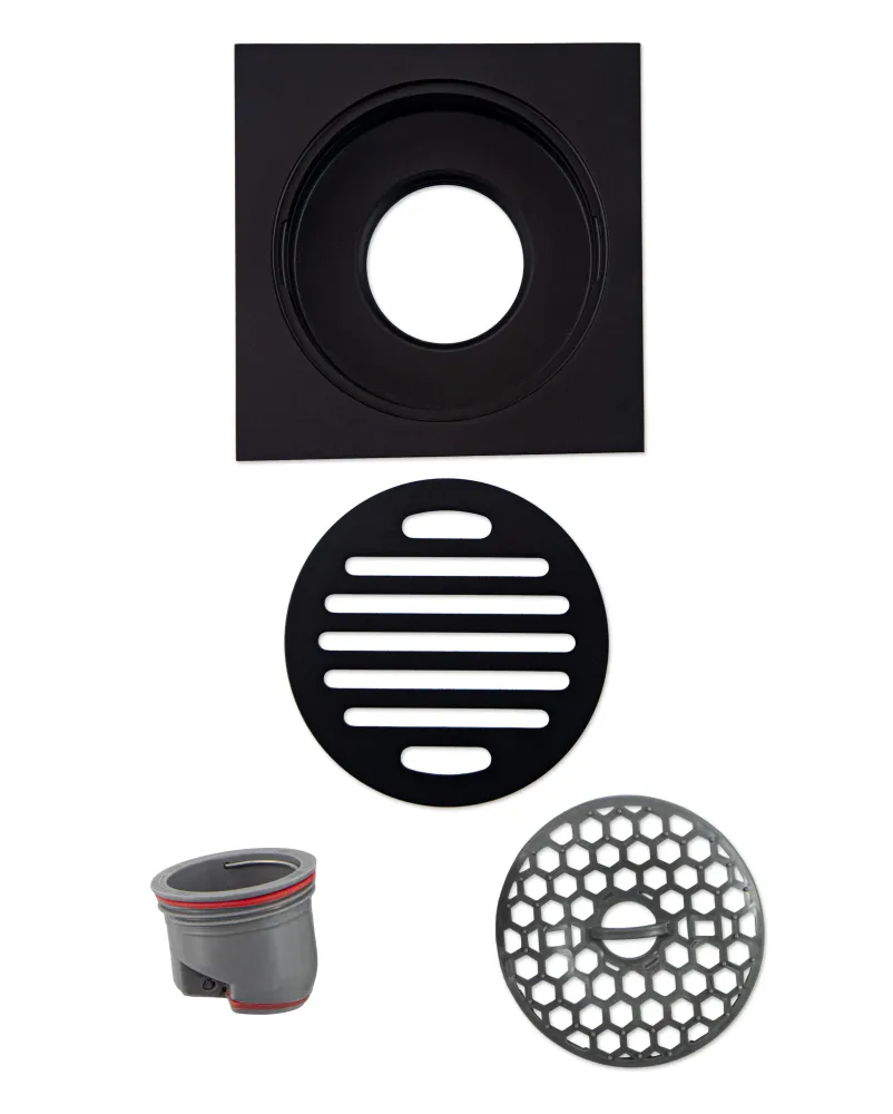 Rejilla de piso Drenare 10x10 Negro Mate