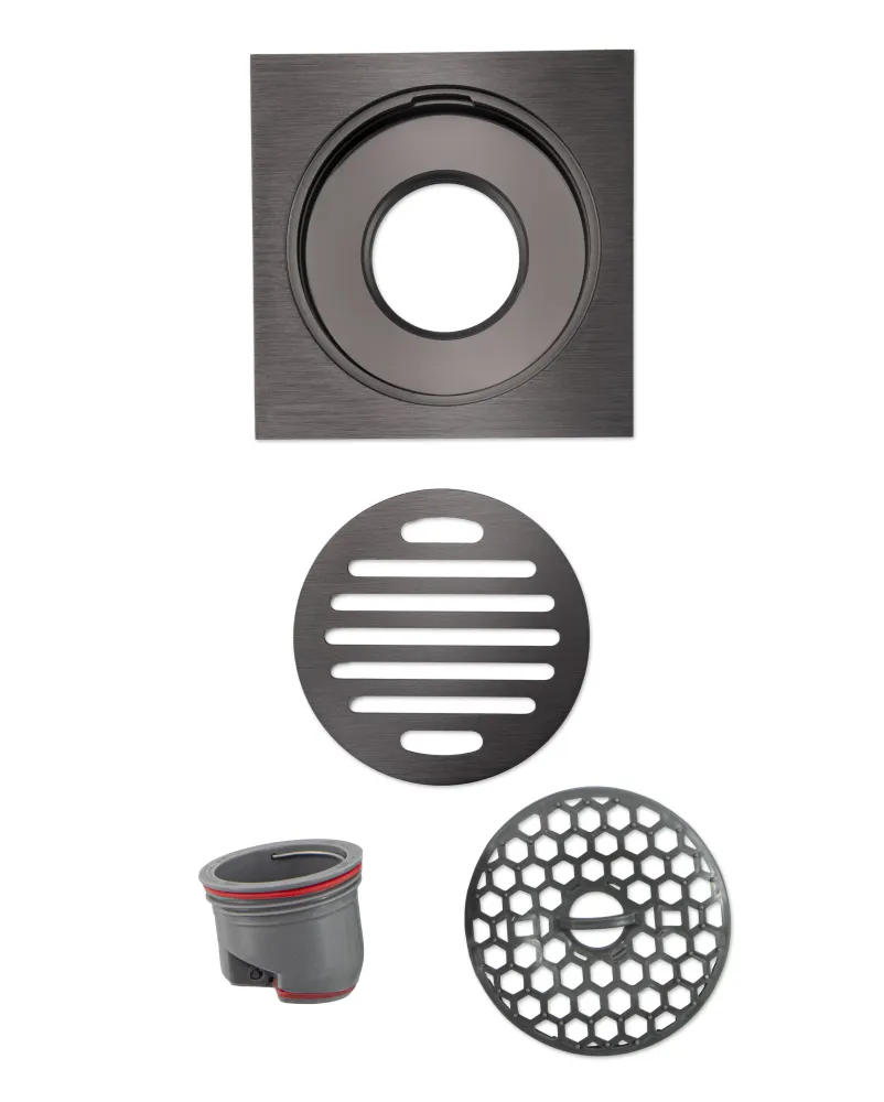 Rejilla de piso Drenare 10x10 Nero
