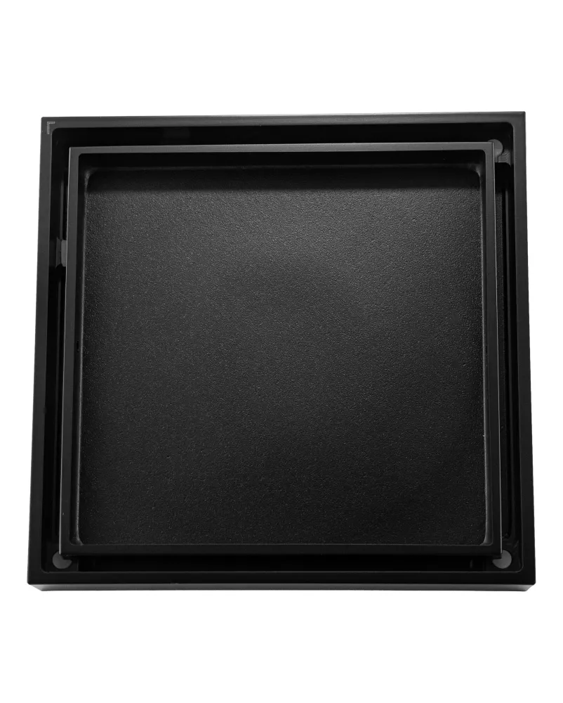 Rejilla de piso Drenare para enchapar 15x15 Negro Mate