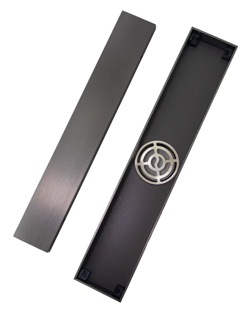 Rejilla de piso para enchapar Drenare 30x5,5 Nero