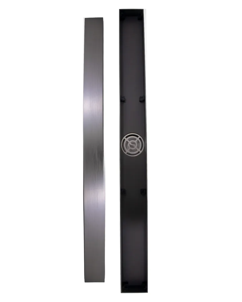 Rejilla de piso para enchapar Drenare 60x5,5 Nero