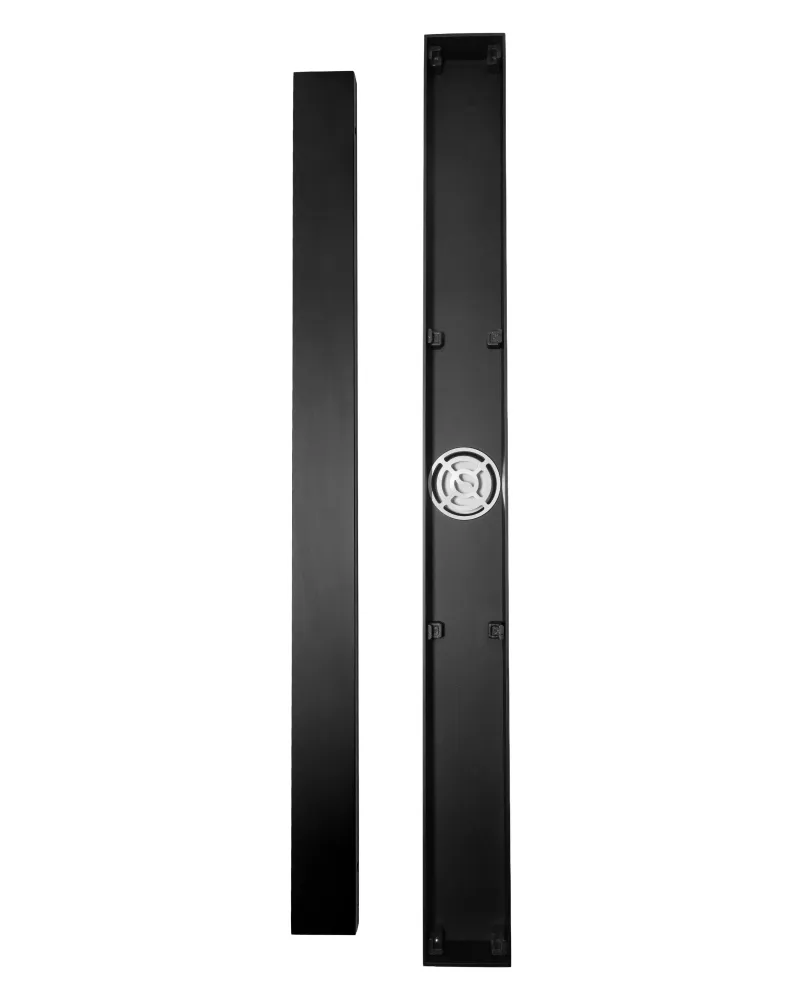 Rejilla de piso para enchapar Drenare 60x5,5 Negro Mate