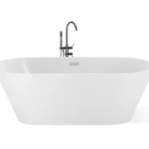 Resistente al Agua Bañera de acrílico blanco/plateado 150 cm HAVANA