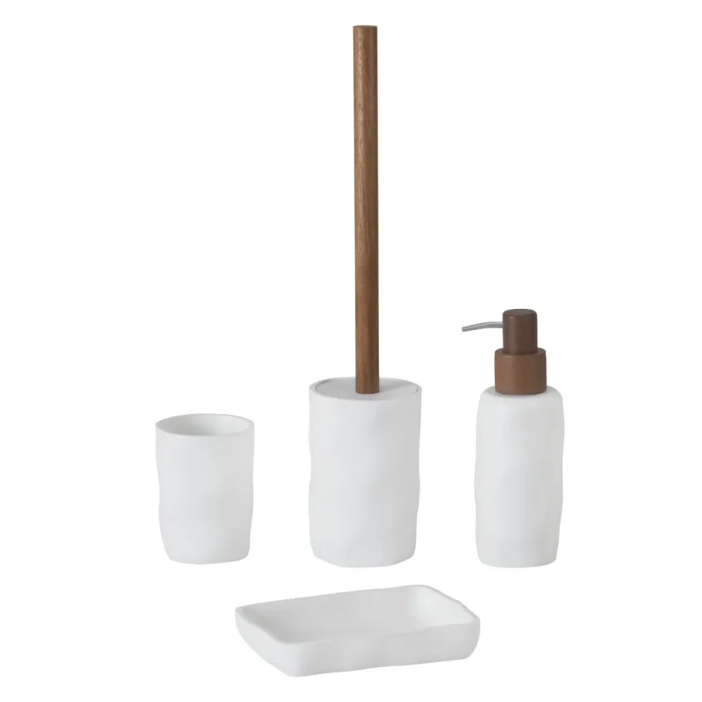Resistente al Agua Dispensador de baño blanco de resina