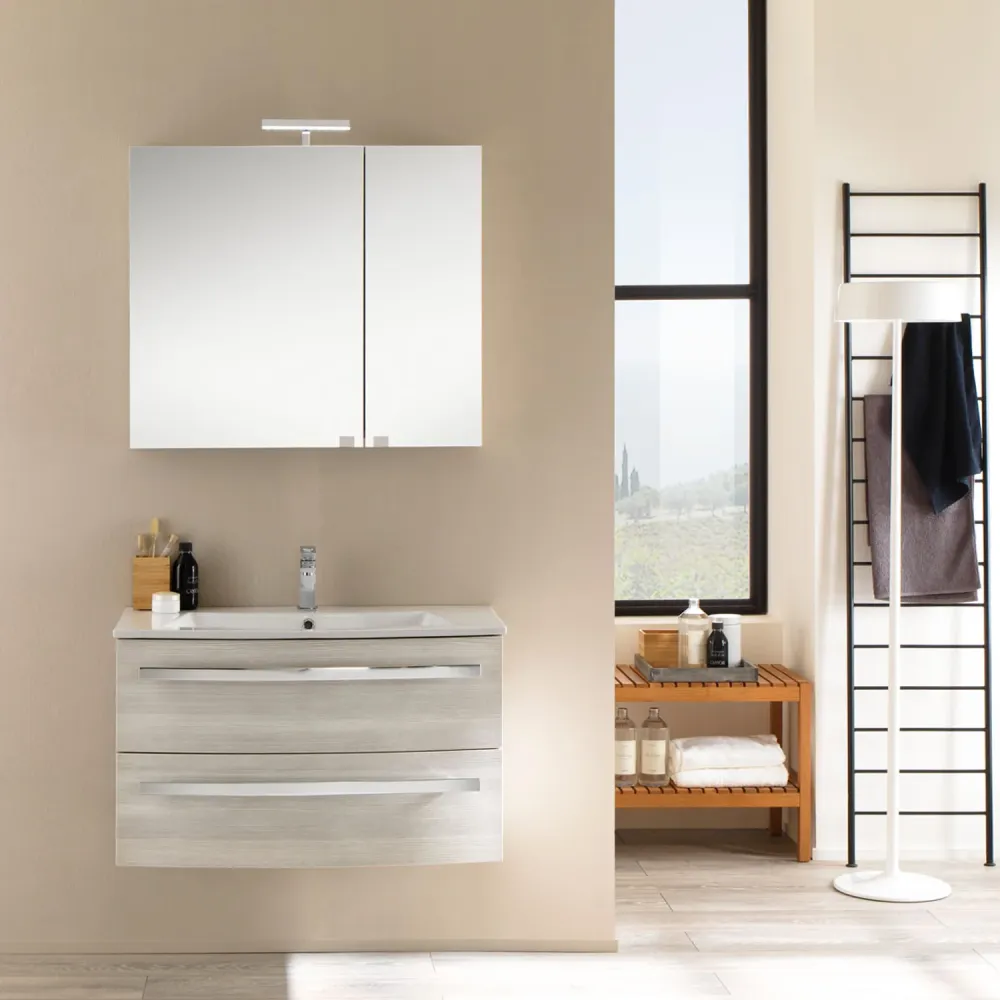 Resistente al Agua Mueble de baño suspendido modelo Oscar02 cm 85x190x46 - Lárice