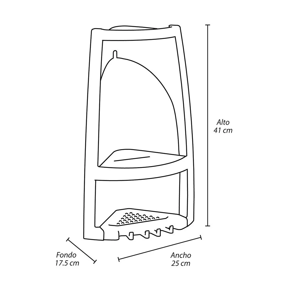 Esquinero para Baño Taupe Rimax