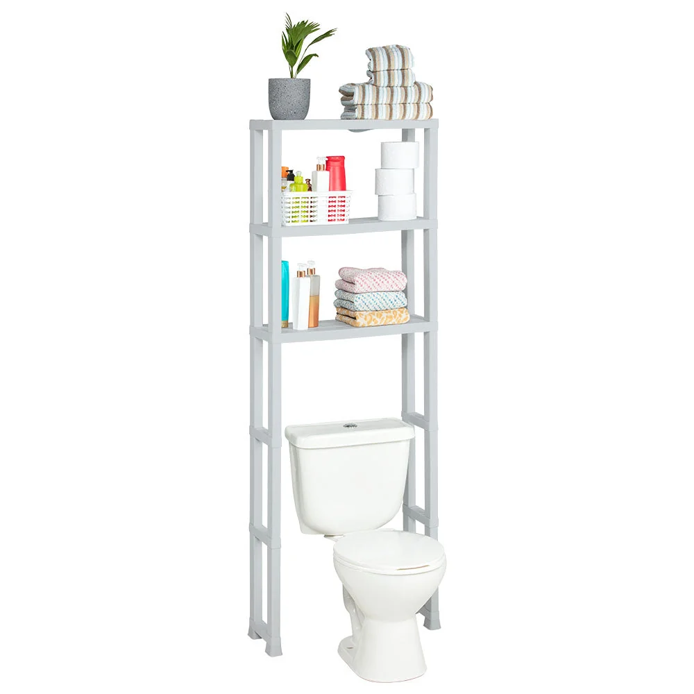 Estante Organizador 3 Niveles para Baño Gris Hielo Rimax